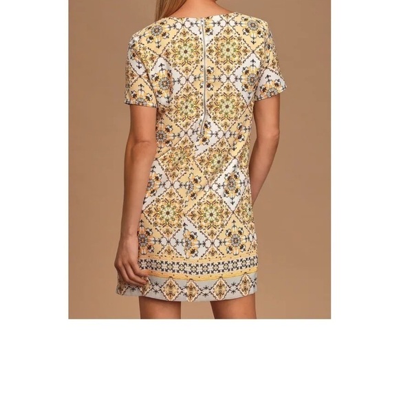 LULUS dandelion print shift dress - Picture 3 of 7